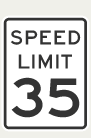 35 MPH Speed Limit Sign